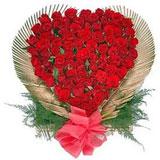 150 Roses in a Heart Shape to India