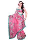 Send Pretty Organga Net Saree  to Mumbai