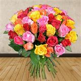 Send 40 Multicoloured Roses to all destinations in India
