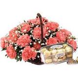 12 Carnations and 16 Fererro Rocher