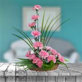Pink Carnation Basket