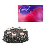 Black Forest Cake N Cadbury Chocolates Hamper