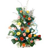 Send 25 Multicolor Rose Basket to all destinations in India