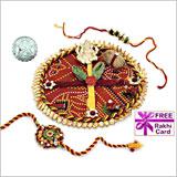 Red Dori Thali with Free Silver Coin