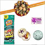 Send Ethnic Rakhi with 50 grams Peanuts and Free Silver Coin to Usa