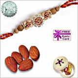 Send Jewelled Rakhi with 50 grams Almonds and Free Silver Coin  to Usa