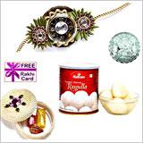 Haldiram Rasgulla with Rakhi and Free Silver Coin 