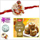 Send Pinni, Rakhi and Free Silver Coin to Usa