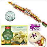 Plain Haldiram Barfi, Rakhi and Free Silver Coin