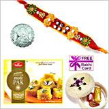 Haldiram Moti pack, Rakhi and Silver Coin