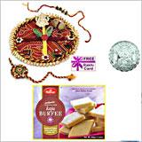 Haldiram Kaju Burfee, Rakhi Thali and Free Silver Coin