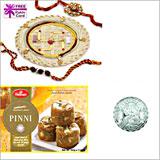 PINNI sweets, Rakhi Thali, Silver Coin