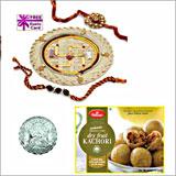 Delicious Dryfruit Kachori, Rakhi Thali and  Silver Coin