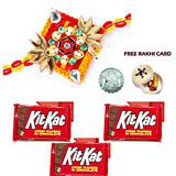 Ethnic Rakhi with KitKat Bar