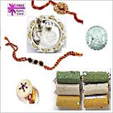 Silver Thali with 450 grams Assorted Rolls