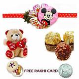 Teddy Bear  Rakhi Chocolate Combo