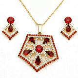 Send Pentagonal Shaped Jewellery Set to India