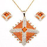 Send Diamond Shaped Jewellery Set  to India