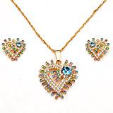 Send Unique Heart Shaped Jewellery Set  to India
