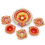 Send Charming Colorful Diyas to India