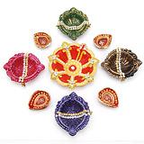 Send Multi - Colored Diyas to India
