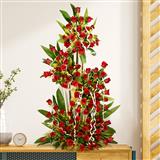 Send 100 Red Rose Tall Basket to India Send 100 Red Rose Tall Basket to India