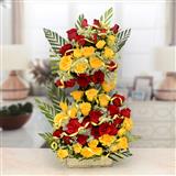 Send 50 Red N Yellow Tall basket to India Send 50 Red N Yellow Tall basket to India