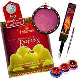 Diwali Wishes With Raj Bhog and Puja Material