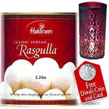 Send Rasgulla and Candle Holder With Candle to Usa