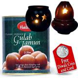 Send Gulab Jamun and Candle Holder With Candle to Usa