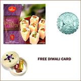 Send 500 grams Haldiram Soan Papadi with Silver Plated Coin to Usa