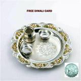 Send Silver Thali With Free Silver Coin to Usa