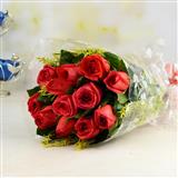 12 Orange Rose Bunch