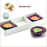 Send Leaf Shaped Diyas - Set of 6 to Usa
