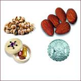 Bhai Dooj Kesar with 450 Grams Almonds and Pistachios and Free Silver Coin