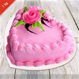 Heart Shaped Strawberry Cake to India