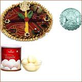 Bhai Dooj Thali with Haldiram Rasgulla and Free Silver Coin