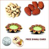 Send Diya Set with Half Pound Assorted Dryfruits to Usa