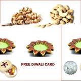 Send Diya Set with 1 LB Pistachios and Cashews to Usa