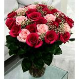 Send Dark Pink Rose Bunch to Usa