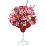 Send Red and Pink Floral Margarita to Usa