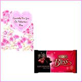 Send Hershey Bliss - Dark Chocolate with Free Valentine Card to Usa