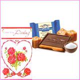 Send Ghirardelli Chocolate Squares - Dark and Sea Salt Caramel  (Large) with Free Valentine Card to Usa