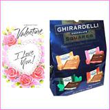 Send Ghirardelli Chocolate Squares - Premium Assortment  (Large) with Free Valentine Card to Usa