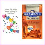 Send Ghirardelli Chocolate Squares - Milk and Caramel  (Large) with Free Valentine Card to Usa