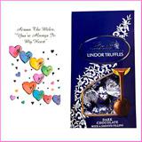 Send Lindt Lindor Truffles - Dark Chocolate  (Large) with Free Valentine Card to Usa