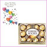 Send Ferrero Rocher 12 Pieces with Free Valentine Card to Usa