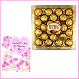 Send Ferrero Rocher 24 Pieces with Free Valentine Card to Usa