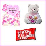 KitKat Bar with a Soft Toy and a Valentine Card