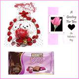 Open Basket W/Plush Bears and  